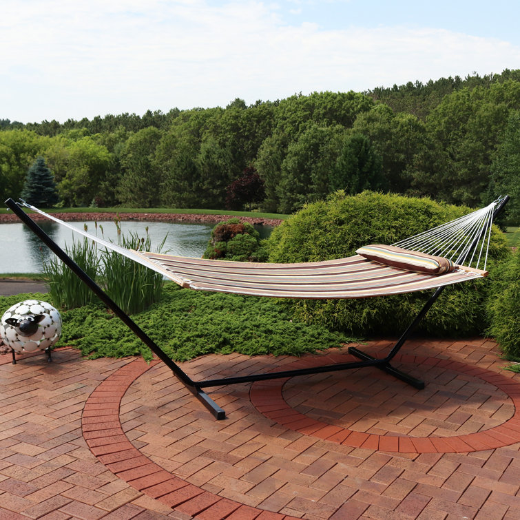 Arlmont & Co. Double Spreader Bar Hammock with Stand & Reviews Wayfair